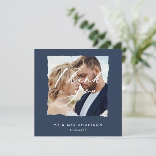 Faire-part Écriture moderne élégant élégant mariage de typogr (Debout devant)