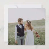 Faire-part Écriture Plus Petit Mariage Réduction Taille Photo (Dos)