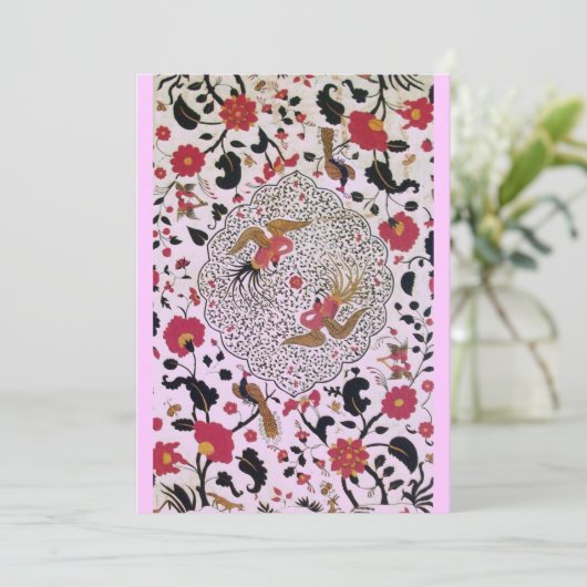 Faire-part EDEN, noir et blanc, rose rouge (Debout devant)