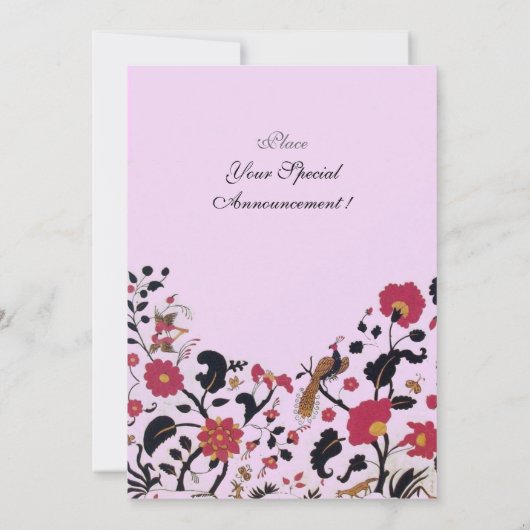 Faire-part EDEN, noir et blanc, rose rouge (Dos)