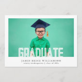 Faire-part Editable Bold Photo Kindergarten Graduation (Devant)