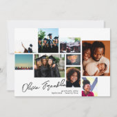 Faire-part Éditable FANCY Script Gradué MULTI PHOTO GRAD (Devant)