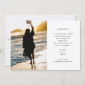 Faire-part Editable Gras Script Grad Gradué Deux Photo (Dos)