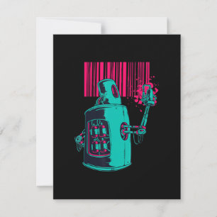Faire-part EDM Techno Grafi Robot Dance Rave Music Dons Amusa