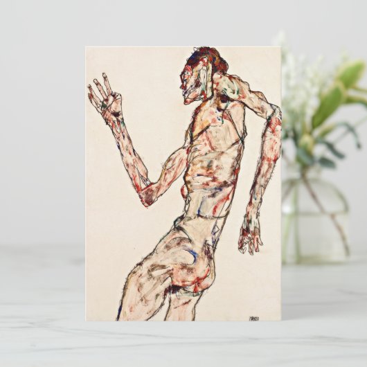 Faire-part Egon Schiele - La danseuse (Debout devant)