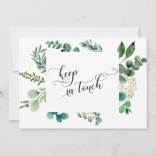 Faire-part Elaborer Script Home Sweet Home avec Eucalyptus (Dos)
