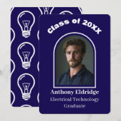 Faire-part Electrical Technology Graduation (Devant / Derrière)