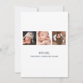 Faire-part Elégance moderne bébé garçon photo naissance (Dos)