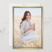 Faire-part Elégant 1 Photo Simple Marine Gold White Graduatio (Dos)