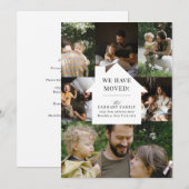 Faire-part Elégant Accueil Photo Collage Déménagement (Devant / Derrière)