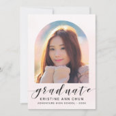 Faire-part Élégant Arc rose-Bleu 2025 (Devant)