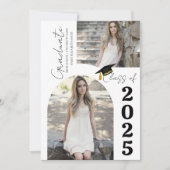 Faire-part Élégant Arch Photo College Lycée Diplôme (Devant)