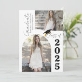 Faire-part Élégant Arch Photo College Lycée Diplôme (Debout devant)