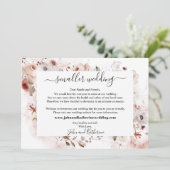 Faire-part Élégant Automne Floral Mariage Virtuel Plus Petit (Debout devant)