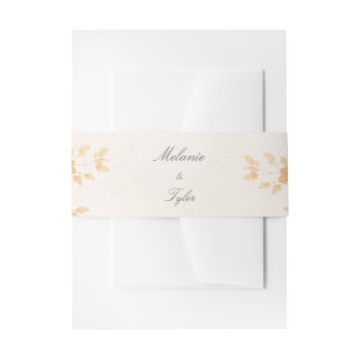 Faire-part Élégant Bandeau de Mariage aux Feuilles d'Automne