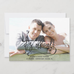 Faire-part Elégant Black C'est le Mariage officiel de calligr