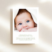 Faire-part Elégant bleu bleu bleu Bow aquarelle photo Naissan