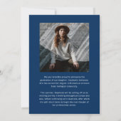 Faire-part Elegant Blue & White Photo Collage Graduation (Dos)