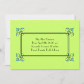 Faire-part Elégant cadre fleuri (Dos)