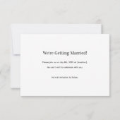 Faire-part Elegant Chic Calligraphy Save the Date Wedding (Dos)