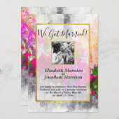 Faire-part Élégant Chic Floral Nous Nous Sommes Mariés Faire- (Devant / Derrière)