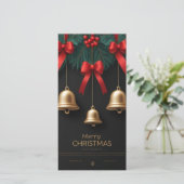 Faire-part Elegant Christmas Bells Decor – (Debout devant)