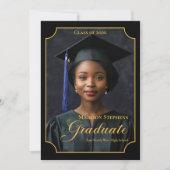 Faire-part Elegant Class of 2026 Portrait Graduation (Devant)