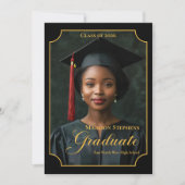 Faire-part Elegant Class of 2026 Portrait Graduation (Devant)