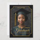 Faire-part Elegant Class of 2026 Portrait Graduation (Devant)