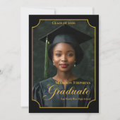 Faire-part Elegant Class of 2026 Portrait Graduation (Devant)