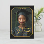 Faire-part Elegant Class of 2026 Portrait Graduation (Debout devant)