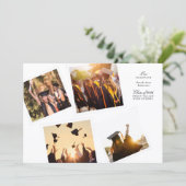 Faire-part elegant collage 4 photo black white class of 2026 (Debout devant)