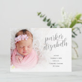 Faire-part Élégant collage photo Naissance (Debout devant)