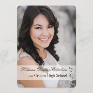 faire-part élégant d'aîné de portrait de la photo