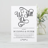 Faire-part élégant d'anniversaire de mariage 'Nous (Debout devant)