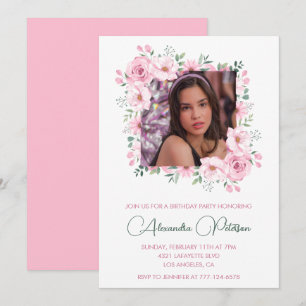 Faire-part élégant de 14e anniversaire Photo Boho 