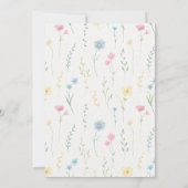 Faire-part élégant de 49e anniversaire Floral Boho (Dos)