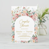 Faire-part élégant de fête prénatale pour couple a (Debout devant)