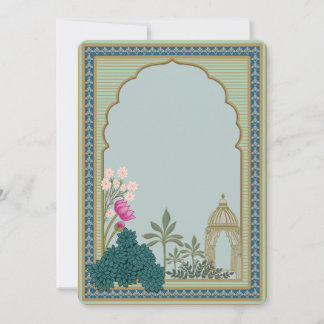 Faire-part élégant de jardin floral vintage avec a