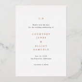 Faire-part élégant de mariage avec monogramme (Recto)