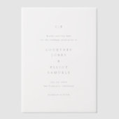 Faire-part élégant de mariage avec monogramme (Recto)