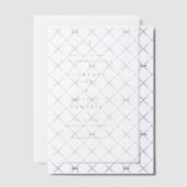 Faire-part élégant de mariage avec monogramme (Décalage (Invitation))