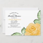 Faire-part élégant de mariage Rose jaune (Devant)