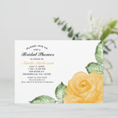 Faire-part élégant de mariage Rose jaune (Debout devant)