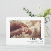 Faire-part Elégant Deux Photos de Bébé Annonces de naissance (Debout devant)