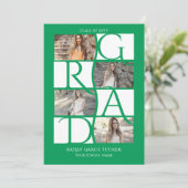 Faire-part Élégant diplômé 5-Photo Kelly Green Graduate (Debout devant)