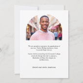 Faire-part Élégant Diplômé Moderne Arc 2-Photo Graduation (Dos)