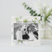 Faire-Part Élégant et Douce Orchidée de Mariage (Debout devant)