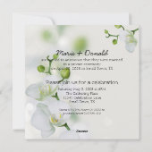 Faire-Part Élégant et Soft de Mariage Orchidée (Dos)