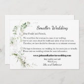 Faire-part Élégant Feuille vert classique Mariage plus petit (Devant / Derrière)